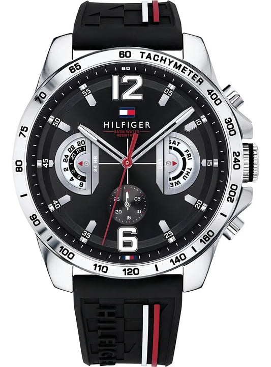 Relógio Masculino Tommy Hilfiger Analógico Preto E Prata